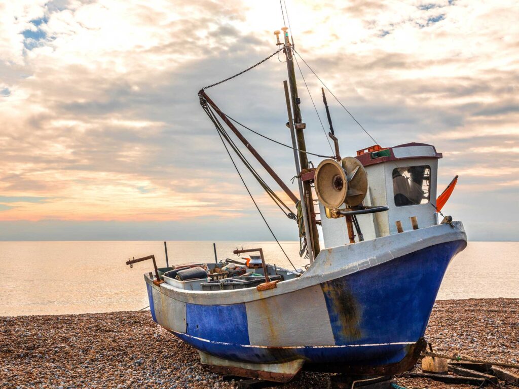 Kids will love looking at the colourful boats on Hythe Beach