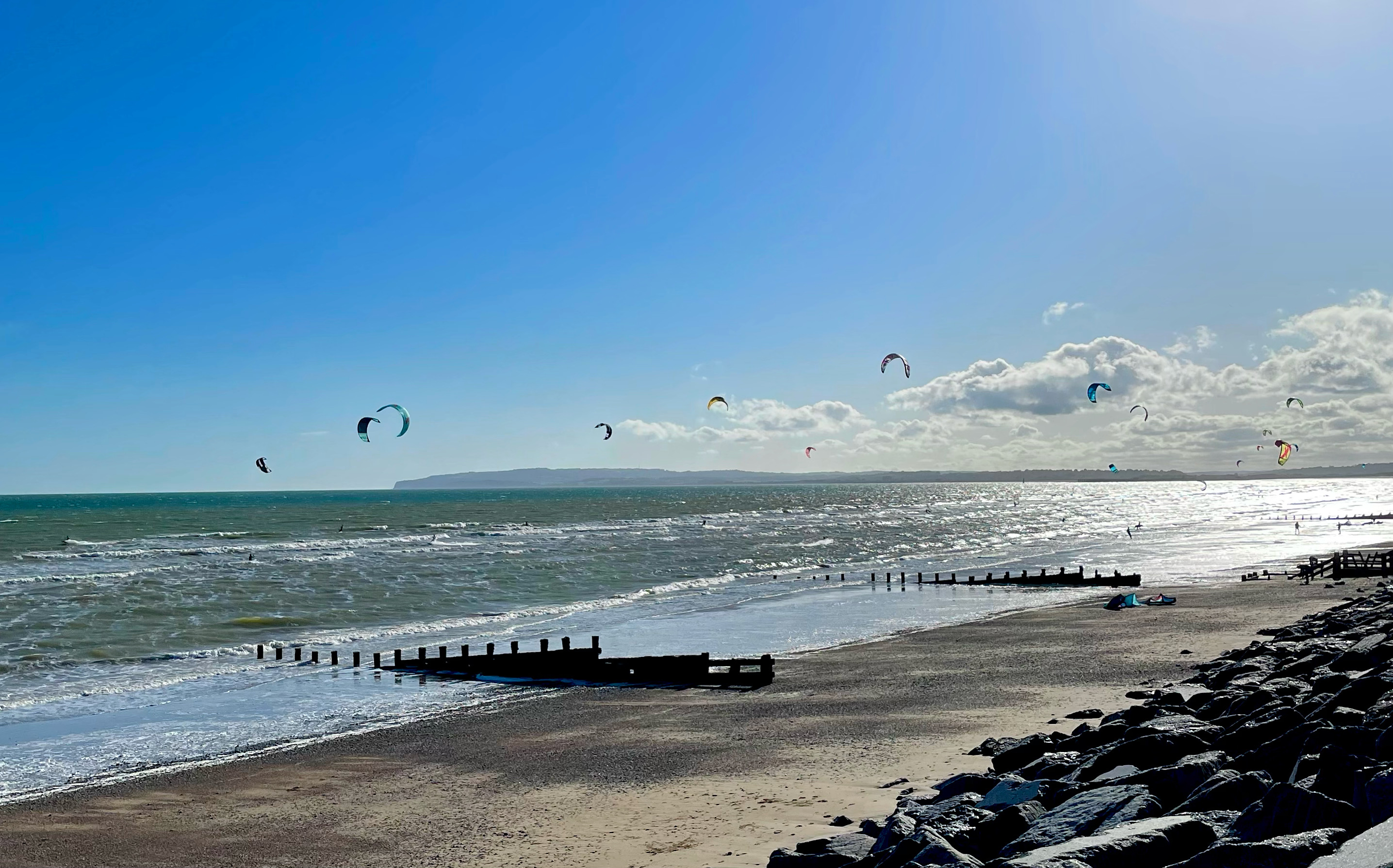 Family friendly things to do like kite buggies on Camber Sands beach
